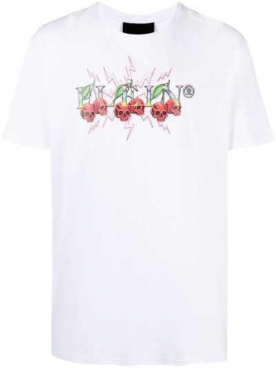Philipp Plein Cherries Logo-print T-shirt In White