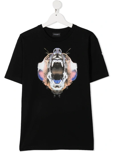 Marcelo Burlon County Of Milan Teen Graphic-print T-shirt In Black