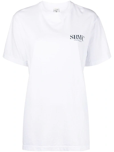 Sporty And Rich Wellness Club Cotton T-shirt In White
