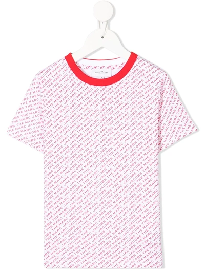 Marc Jacobs Kids' Logo Print T-shirt In White