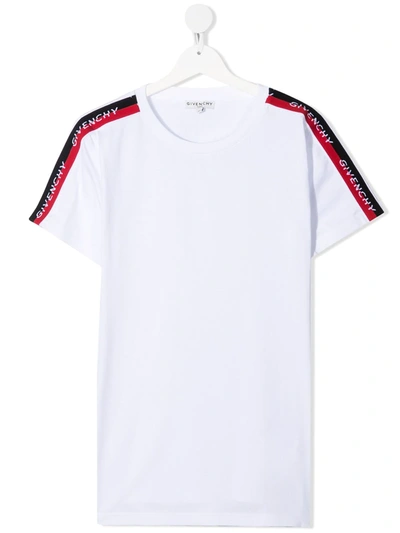 Givenchy Teen Logo Panel Trim T-shirt In White