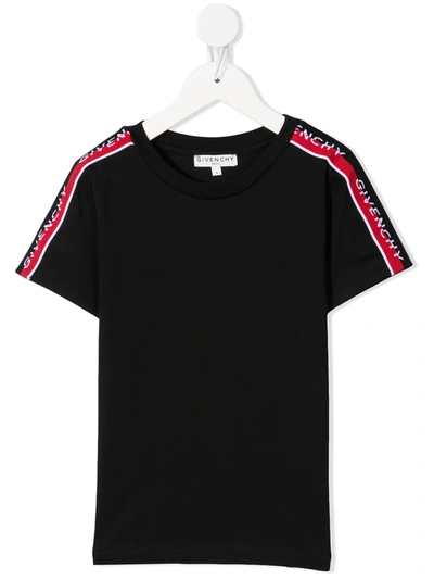 Givenchy Kids' Loog-trimmed T-shirt In Black