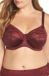 Elomi Charley Full Figure Underwire Convertible Plunge Bra In Cabrnt