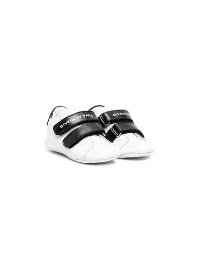 Givenchy Babies' Logo-print Touch-strap Trainers In White