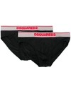 Dsquared2 Logo Waist Briefs Two-pack In Black