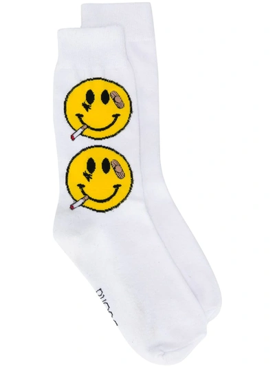 Duoltd Intarsia-knit Ankle Socks In White