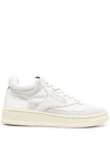 AUTRY WHITE LEATHER trainers WITH LOGO,11725888