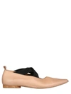 Uma Wang Crossover-straps Pointed Ballerina Shoes In Rosa