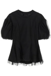 SIMONE ROCHA SHAPED T-SHIRT WITH TULLE,11726247