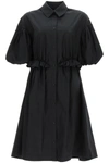 SIMONE ROCHA OVERSIZED SHIRT DRESS TWISTED HIP,7060 0109 BLACK