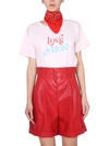 Philosophy Di Lorenzo Serafini Slogan Printed Short-sleeved T-shirt In Rosa