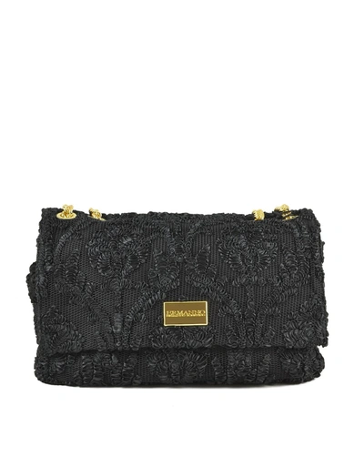 Ermanno Scervino Black Weave Shoulder Bag