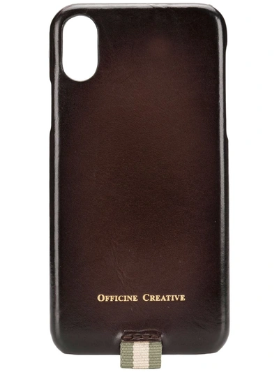 Officine Creative Iphone X Case In Brown
