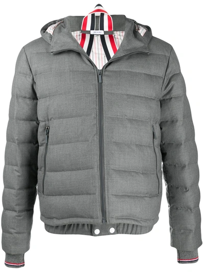 Thom Browne Super 120s Twill Ski Jacket In Grey