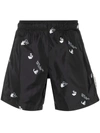 ALL-OVER LOGO-PRINT SWIM SHORTS