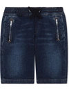 Dolce & Gabbana Drawstring-waist Denim Shorts In Blue