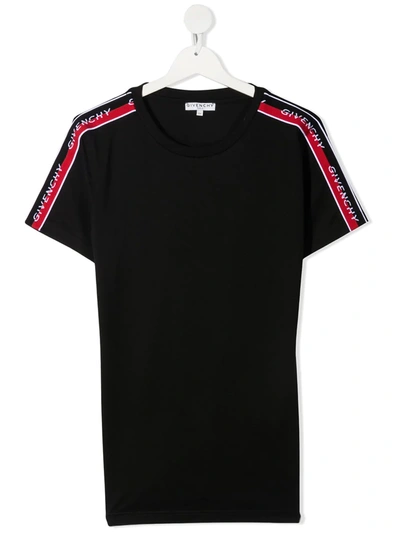 Givenchy Teen Logo Crew-neck T-shirt In Black