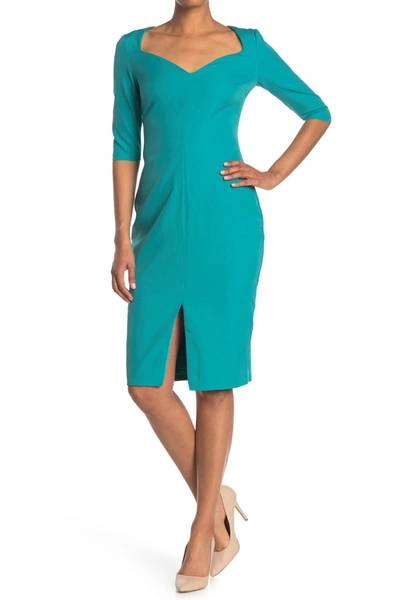 Alexia Admor Sweetheart Neck Sheath Dress In Teal