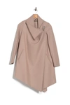 Allsaints City Monument Wool Blend Coat In Smoke Pink