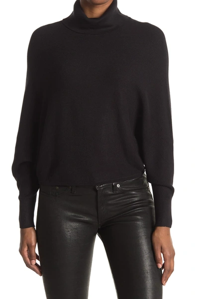 Cloth By Design Easy Turtle Neck Pullover In Black