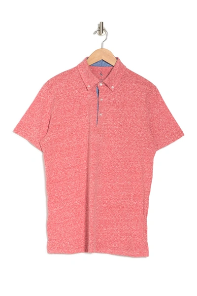 Tailorbyrd Melange Polo In Red