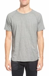 Reigning Champ Jersey Raglan Crewneck T-shirt In Heather Grey