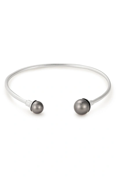 Alex And Ani Sterling Silver Sea Sultry Swarovski Pearl Cuff