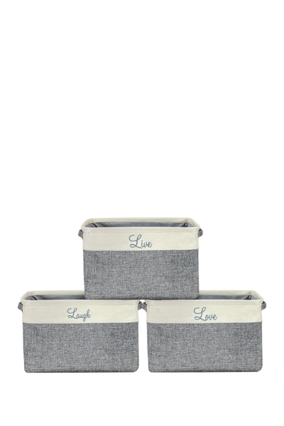 Sorbus Cream Twill Storage Basket In Cream