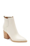 Marc Fisher Ltd Oshay Pointed Toe Bootie In Ivory Leather