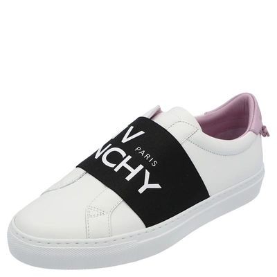 Pre-owned Givenchy White/black/purple Urban Street Logo Sneakers Size Eu 36.5
