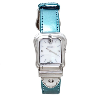 Pre-owned Fendi 3800g Women's Wristwatch 33 Mm In White