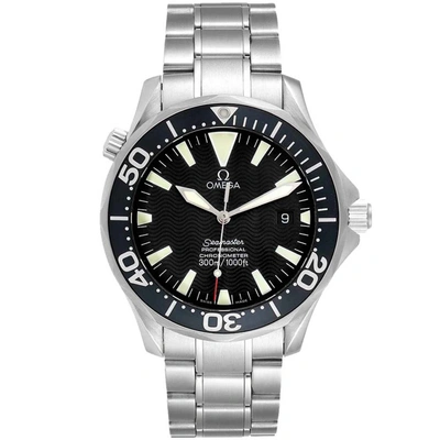 Pre-owned Omega Black Stainless Steel Seamaster 2254.50.00 300m Men's Wristwatch 41mm
