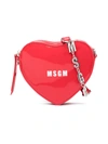 MSGM LOGO-PRINT HEART SHOULDER BAG