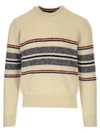 THOM BROWNE THOM BROWNE RWB STRIPE CREWNECK JUMPER