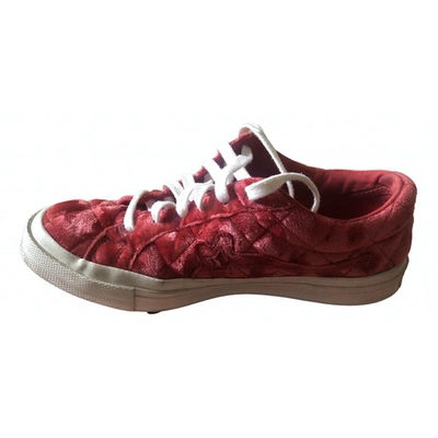 Pre-owned Converse X Golf Le Fleur Red Velvet Trainers