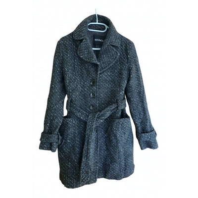Pre-owned Max & Co Linen Coat In Anthracite