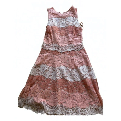 Pre-owned Erin Fetherston Lace Mini Dress In Pink