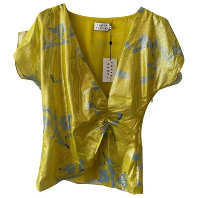 Pre-owned Tanya Taylor Yellow Synthetic Top