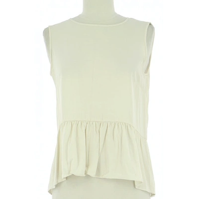 Pre-owned Sandro White Viscose Top