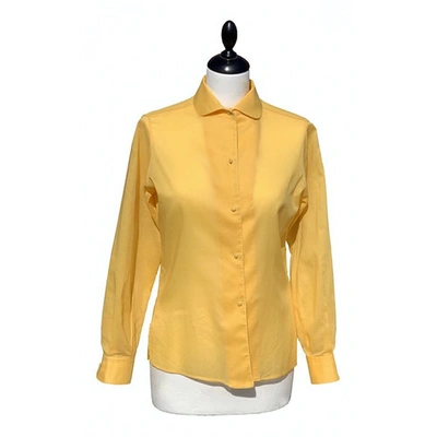 Pre-owned Emilio Pucci Yellow Cotton Top