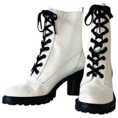 Pre-owned Marc Jacobs White Leather Ankle Boots