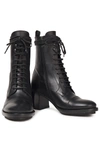 ANN DEMEULEMEESTER LACE-UP LEATHER ANKLE BOOTS,3074457345624875375