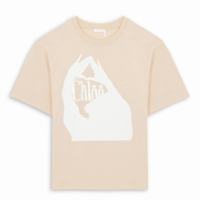 Chloé Pink T-shirt With Logo