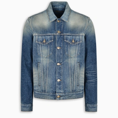 Alanui Dark Sarape Denim Jacket In Blue