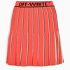 Off-white Swans Collegiate Cheerleader Skirt In Red
