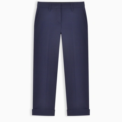 Prada Blue Trousers With Cuff