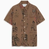 BORNXRAISED WACKO MARIA - BROWN HAWAIIAN SHIRT,WMSH101CO-H-BORNR-BRW