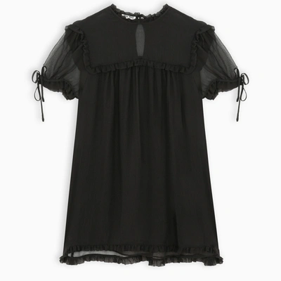 Miu Miu Black Chiffon Top