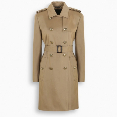 Givenchy Camel Double-breasted Trench-coat In Beige