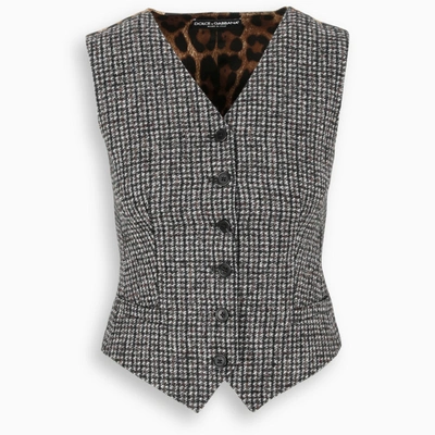 Dolce & Gabbana Tartan Check Motif Waistcoat In Multicolor